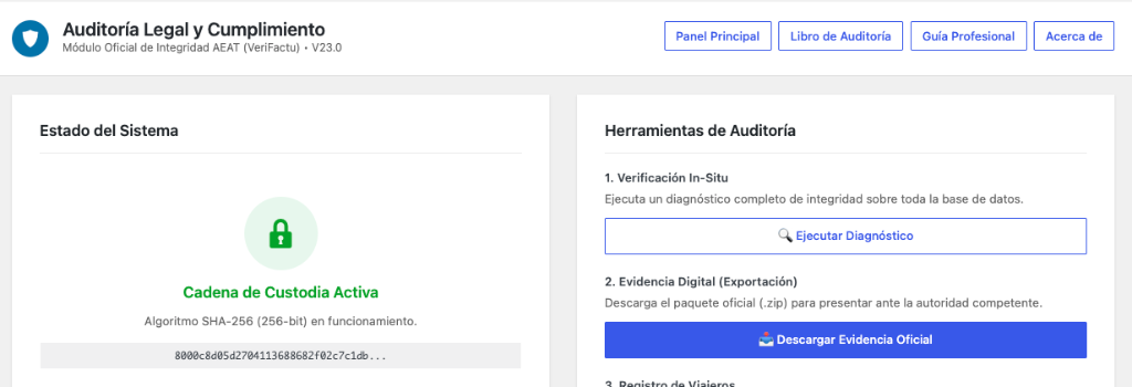 Módulo Oficial de Integridad AEAT VeriFactu